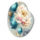 Multi-Color Blooming Flowers IV - Asymmetric Metal Wall Art