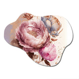 Pink And Gold Rose I - Asymmetric Metal Wall Art