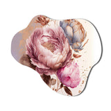 Pink And Gold Rose I - Asymmetric Metal Wall Art