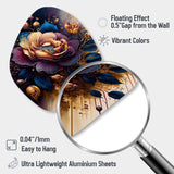 Night Shade Rose Design V - Asymmetric Metal Wall Art