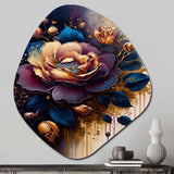 Night Shade Rose Design V - Asymmetric Metal Wall Art