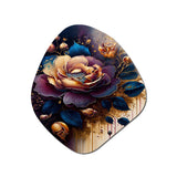 Night Shade Rose Design V - Asymmetric Metal Wall Art