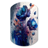 Vibrant Blue Flower Bouquet II - Asymmetric Metal Wall Art