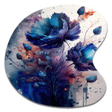 Vibrant Blue Flower Bouquet II - Asymmetric Metal Wall Art