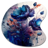 Vibrant Blue Flower Bouquet II - Asymmetric Metal Wall Art