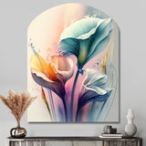 Colorful Cally Lilies II - Asymmetric Metal Wall Art