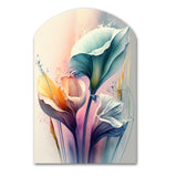 Colorful Cally Lilies II - Asymmetric Metal Wall Art