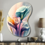 Colorful Cally Lilies II - Asymmetric Metal Wall Art