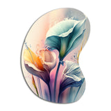 Colorful Cally Lilies II - Asymmetric Metal Wall Art