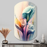 Colorful Cally Lilies II - Asymmetric Metal Wall Art