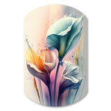 Colorful Cally Lilies II - Asymmetric Metal Wall Art