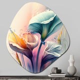 Colorful Cally Lilies II - Asymmetric Metal Wall Art