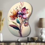 Orchid Floral Design I - Asymmetric Metal Wall Art