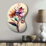 Orchid Floral Design I - Asymmetric Metal Wall Art