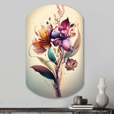 Orchid Floral Design I - Asymmetric Metal Wall Art