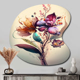 Orchid Floral Design I - Asymmetric Metal Wall Art