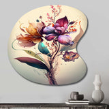 Orchid Floral Design I - Asymmetric Metal Wall Art