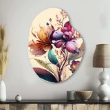 Orchid Floral Design I - Asymmetric Metal Wall Art