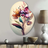 Orchid Floral Design I - Asymmetric Metal Wall Art