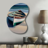 Boat On The Seashore II - Asymmetric Metal Wall Art