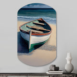 Boat On The Seashore II - Asymmetric Metal Wall Art