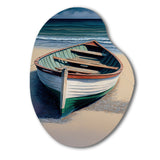 Boat On The Seashore II - Asymmetric Metal Wall Art