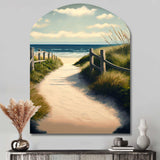 Walkway To The Beach VIII - Asymmetric Metal Wall Art