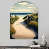 Walkway To The Beach VIII - Asymmetric Metal Wall Art