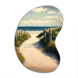 Walkway To The Beach VIII - Asymmetric Metal Wall Art