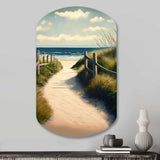 Walkway To The Beach VIII - Asymmetric Metal Wall Art