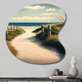 Walkway To The Beach VIII - Asymmetric Metal Wall Art