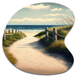 Walkway To The Beach VIII - Asymmetric Metal Wall Art