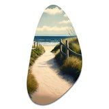 Walkway To The Beach VIII - Asymmetric Metal Wall Art