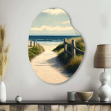 Walkway To The Beach VIII - Asymmetric Metal Wall Art