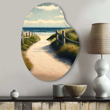 Walkway To The Beach VIII - Asymmetric Metal Wall Art