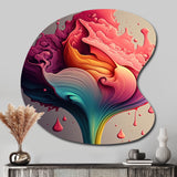 Multicolor Liquid Ink Tulip Flowers I - Asymmetric Metal Wall Art