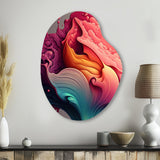 Multicolor Liquid Ink Tulip Flowers I - Asymmetric Metal Wall Art