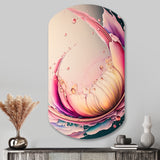 Multicolor Liquid Ink Tulip Flowers IV - Asymmetric Metal Wall Art