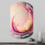 Multicolor Liquid Ink Tulip Flowers IV - Asymmetric Metal Wall Art