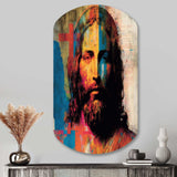 Pop Art Jesus Portrait III - Asymmetric Metal Wall Art