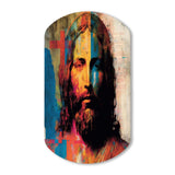 Pop Art Jesus Portrait III - Asymmetric Metal Wall Art