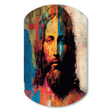 Pop Art Jesus Portrait III - Asymmetric Metal Wall Art