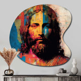 Pop Art Jesus Portrait III - Asymmetric Metal Wall Art