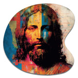 Pop Art Jesus Portrait III - Asymmetric Metal Wall Art