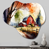 Curch In Country Town VI - Asymmetric Metal Wall Art