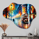 Colorful City In London I - Asymmetric Metal Wall Art