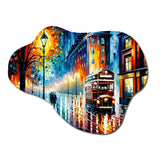 Colorful City In London I - Asymmetric Metal Wall Art