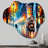 Colorful City In London I - Asymmetric Metal Wall Art