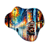 Colorful City In London I - Asymmetric Metal Wall Art