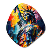 Colorful Liberty Statue II - Asymmetric Metal Wall Art